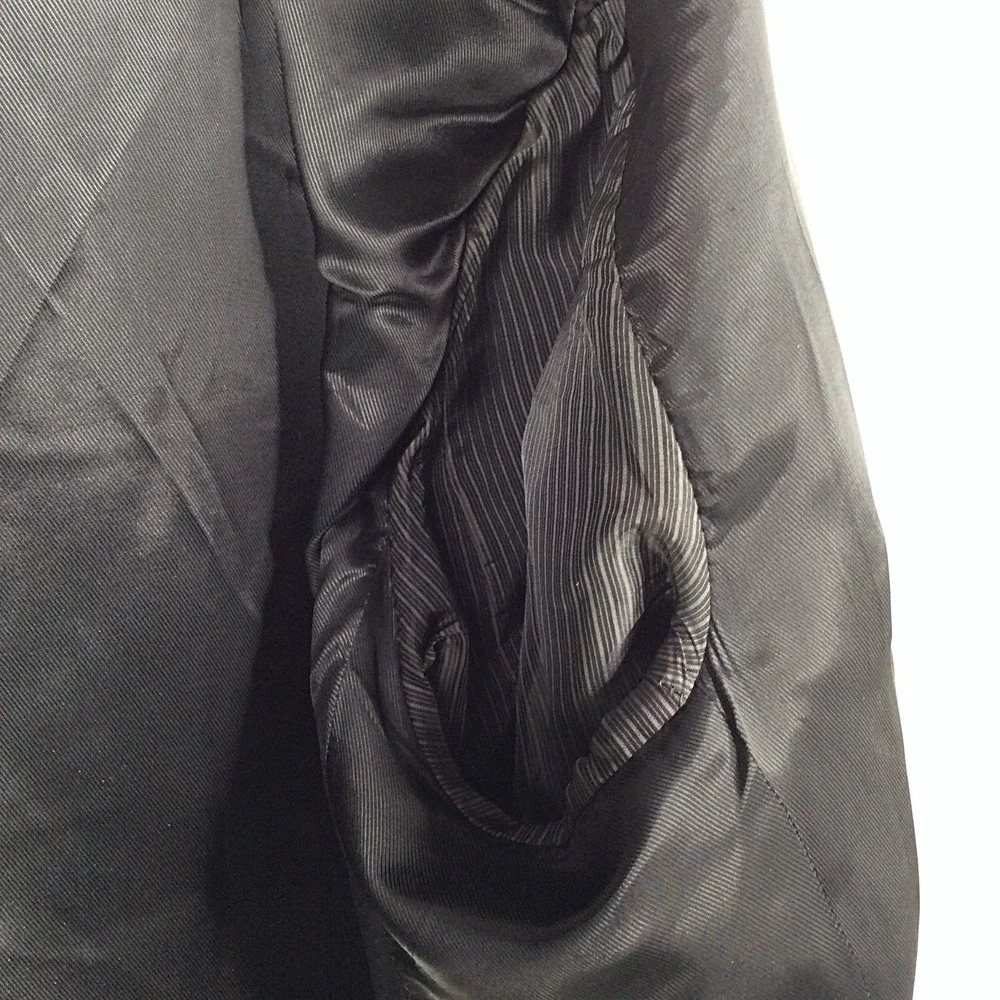 Calvin Klein 2 Button Suit Jacket Blazer Men's Size 48R Black 100% Wool